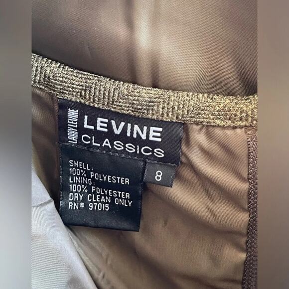 Larry Levine Herringbone 2 Piece Suit - Blazer & Jacket Set - Size 8 - NWT - Picture 9 of 11